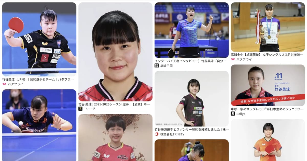 竹谷 美涼｜卓球　好き？嫌い？